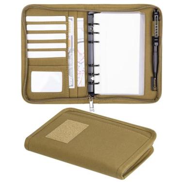 Imagem de Pasta de armazenamento KOSIBATE Tactical de 6 anéis com zíper 14x22 cm