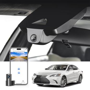Imagem de Mangoal Câmera frontal 4K e traseira 1080p personalizada para Lexus ES 2019 2020 2021 2022 2023 2024 (modelo B), ES350 ES300h F Sport ES250, visual OEM, vídeo UHD 2160P, WiFi e aplicativo, cartão de