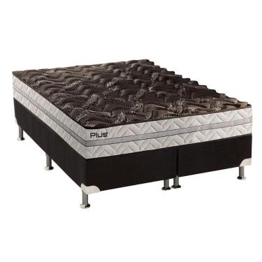 Imagem de Cama Box King: Colchão Espuma D33 Paropas Pasquale Plus + Base Crc Suede Black(193X203)