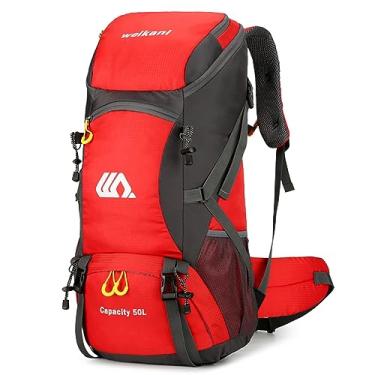 Imagem de Mochila de caminhada resistente à água 50L, mochila esportiva ao ar livre, bolsa de viagem para acampamento, escalada, viagem