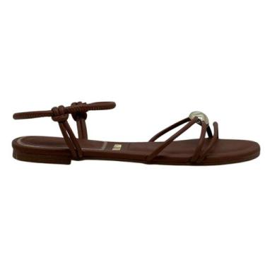 Imagem de Sandalia Feminina Vizzano Rasteira Classica Original 6528, 37, Mocca