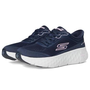 Imagem de Skechers Tênis feminino Go Walk Max Amortecimento Flex Remi Hands Free Slip-ins, Azul-marinho/rosa, 41