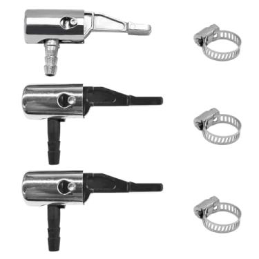 Imagem de Tuxihapp Mandril de ar de pneu com trava de 1/10.2 cm, mandril de bomba de mandril de inflador de pneu de carro portátil com conector de farpa, adaptador de bocal mini compressor de ar automático para