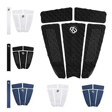 Imagem de Lonnngg 5 peças de almofadas de tração de prancha de surf de EVA para skimboards, pranchas de surf, prancha de funboard, prancha de peixe (preto)