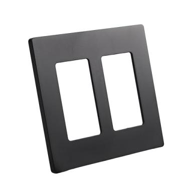 Imagem de HIITIO Placas de parede design sem parafusos, capas de tomada com certificação UL, capas de placa de interruptor seguras fáceis de instalar e limpar, kit de placa de parede à prova de crianças, preto