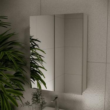 Imagem de Armário de Banheiro com Espelho Nature 2 Portas Nude 60 cm