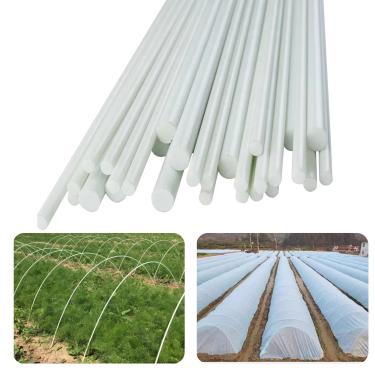 Imagem de TRGCJGH Argolas de estufa de jardim, conjunto de 20 aros de jardim de fibra de vidro para canteiros elevados, cobertura de fileira, túnel de cultivo flexível (tamanho: 5 mm x 1,6 m))