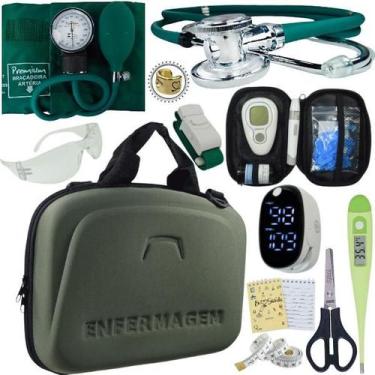 Imagem de Kit Enfermagem Estagio Super Luxo Medidor de Glicose Completo Premium,