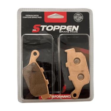 Imagem de Stoppen Pastilha de Freio Sinterizada Traseira Honda Nc700x Nc750x Cb500f Cb500x Cbr650f Cb650f, Kawa Z800, Triumph Tiger 800, Buell, Traseira, Alta Performance, Cobre