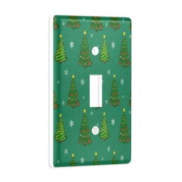 Imagem de Blueangle Capa para placa de parede para interruptor de luz de alternância - Capa decorativa para interruptor de luz de árvores de Natal, tamanho 1 - faixa 127 x 2,76 polegadas (127)