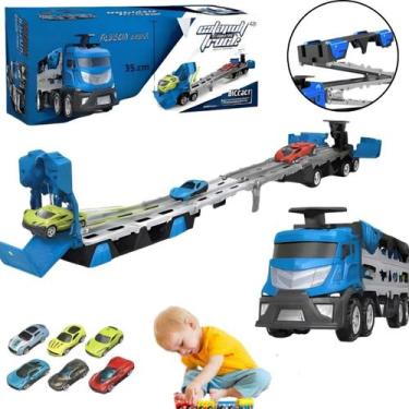 Imagem de Caminhão e Carrinhos Brinquedo Completo Infantil - Rick Imports
