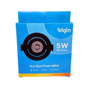 Imagem de Luminária EcoSpot Preto MR16 5w Redondo 3000k Bivolt