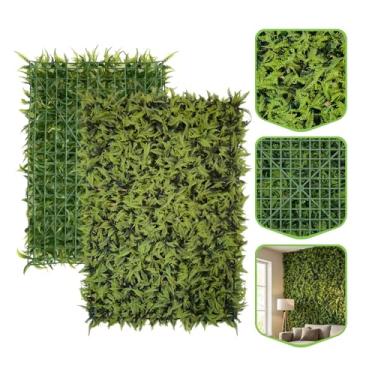 Imagem de Kit 4 Placas De Samambaia Cheia 40x60 Jardim Vertical Artificial Verde