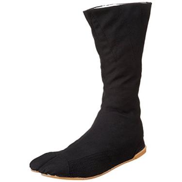 Imagem de Botas de Tabi Marugo Ninja Shoes Jikatabi (Exterior Tabi) MANNEN Nuitsuke (Sola de Borracha Costurada) 12 Hock, Preto, 11.5 Wide Women/10 Men