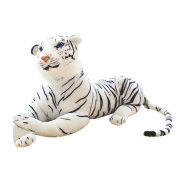 Imagem de Simulação de boneca de brinquedo de pelúcia White Tiger 35 cm super realista