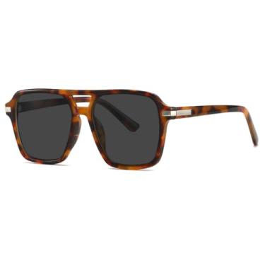 Imagem de JRLLFD Óculos de sol de armação grande em formato de tartaruga da moda para homens e mulheres (5)