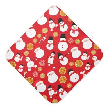 Imagem de Burbuja Toalha de banho de bebê boneco de neve - Toalha com capuz de musselina macia e absorvente para recém-nascidos e bebês, 89 x 89 cm