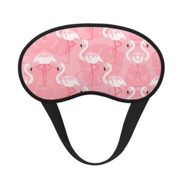 Imagem de Máscara de dormir blackout com estampa de folhas de palmeira flamingo de verão máscara de luz macia para dormir meditação viagem ioga