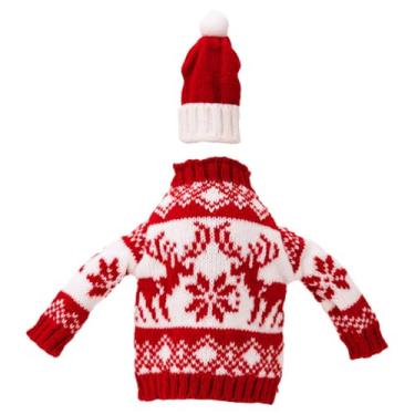 Imagem de BESPORTBLE 1 conjunto de capa decorativa para garrafa de vinho de Natal, acessório reutilizável para festas de fim de ano, celebração em casa