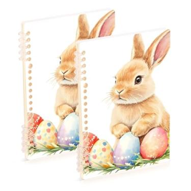 Imagem de Burbuja Cadernos com nome, papel pautado universitário A5 com 60 folhas, fichário para escritório, 2 unidades