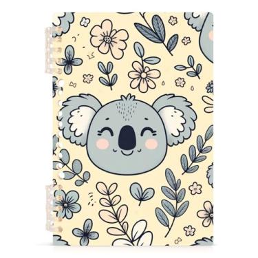 Imagem de Burbuja Caderno Koala, papel pautado universitário A5 com 60 folhas, fichário para escritório, 1 pacote