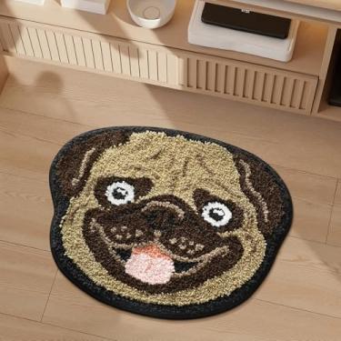 Imagem de Ankah Tapete de banho fofo, tapete de banho com desenho de desenho animado, antiderrapante, durável, tapete de banho absorvente de lã, tapete de porta super macio, tapete de lã, lavável na máquina