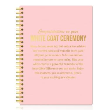 Imagem de XQLZY Congratulations On Your White Coat Cerimônia Rosa Dourado Caderno Espiral, Presentes de Cerimônia de Jaleco Branco para Filha Filha, Presentes de Graduação Escola de Medicina para Fisioterapia