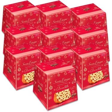 Imagem de Mini Panettone Gotas De Chocolate Santa Edwiges Kit 10Un 80G