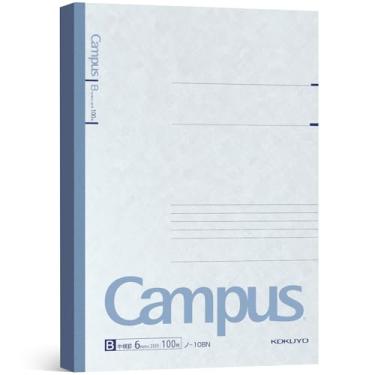 Imagem de KOKUYO Caderno campus, pautado B de 6 mm, Semi-B5, 100 folhas, 35 linhas, azul, importação do Japão (NO-10BN)