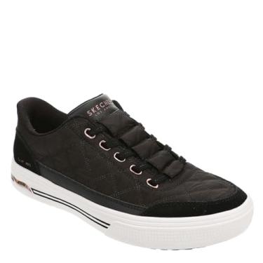 Imagem de Skechers Tênis feminino sem cadarço Arcade-Cuddle Steps Hands Free Slip-ins, Preto, 7.5 Wide