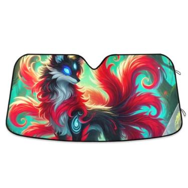 Imagem de Guarda-sol de carro Red Fox Para-brisas para janela automotiva Cobertura completa para a maioria dos veículos