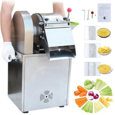 Imagem de DMC-FPPS Cortador comercial de tiras de batata/máquina de cortar/fatiar 1500 W 300-500 kg/hora princípio centrífugo automático cortador de batata frita comercial