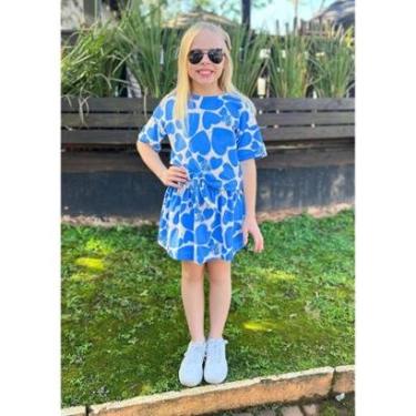 Imagem de Conjunto Blusa e Saia Shorts Corações Kids Poá Animê-Feminino