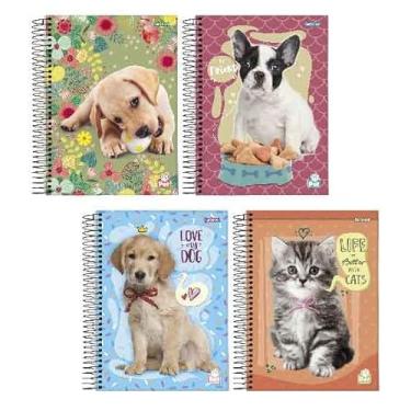 Imagem de Starschool – Caderno pocket 1/8 capa dura espiral Pet | 80 Folhas | Tamanho de bolso ideal para anotações rápidas com tema animal fofo