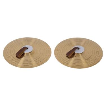 Imagem de AUNMAS Conjunto de Percussão Com Alça de Mão de 14 Polegadas, Tambor de Liga de Pratos para Estudantes e Profissionais Com Desempenho de Som Aprimorado