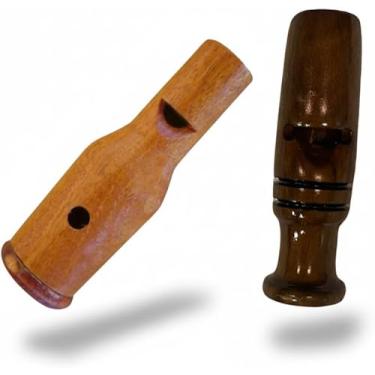 Imagem de Apito Inhambu Açu 03 + Apito Jaó 30 Pios em madeira profissionais