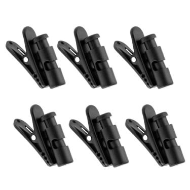 Imagem de 6un. Clipes Fones Ouvido para Cabo, Braçadeira Cabo Fones Plástico Preto Grampo Ouvido Clipe de Gola Fashion para Fitness e Transmissões