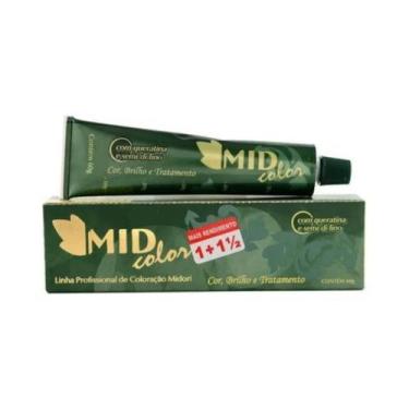 Imagem de Coloração Mid Color  7.0 Louro Médio Midori 60gr Profissional Tinta de