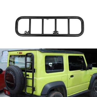Imagem de KINGJUNHAO Escada de porta traseira de carro para Suzuki Jimny 2019+ acessórios exteriores de escada de porta-malas, ferro resistente, 1 peça, preto