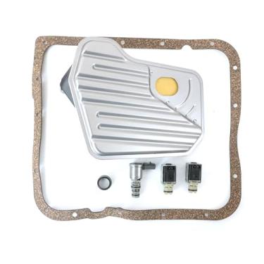 Imagem de ZumuraAuto Válvula solenoide de transmissão 4T65E 4L60E com kit de filtro solenoide A&B de deslocamento descendente TCC e PWM 24230298 10478120 Serve para kit de filtro solenoide de transmissão 4T65E