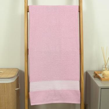 Imagem de Toalha de Banho Avulsa Urbane 1 Peça 1,45x75 cm Algodão 360g/m² – Atoalhado Felpudo com Alta Absorção e Toque Macio (Rosa)