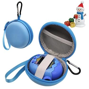 Imagem de xcivi Hard Carrying Case for Tamagotchi Paradise Virtual Interactive Pet Game Machine, Hard EVA Portable Storage Protector Cover with Lanyard & Carabiner for Kids, Case Only (Blue)