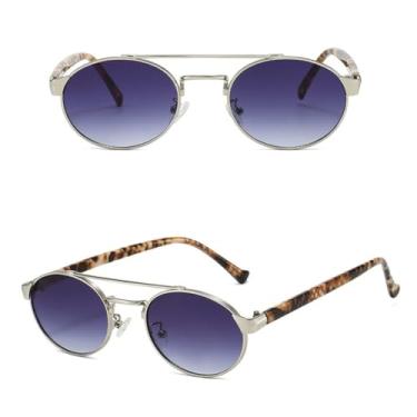 Imagem de VFDHN Óculos de Sol Ovais Femininos com Proteção Solar, Moda Luxo Vintage (4)