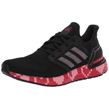 Imagem de adidas Tênis de corrida feminino Ultraboost 20, Preto/rosa glória/carlet, 9