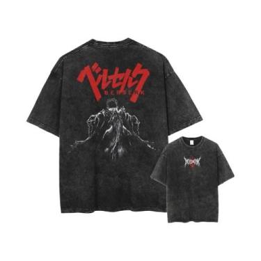 Imagem de Camisetas Unissex Oversized De Alta Qualidade Em Algodão Com Estampa B