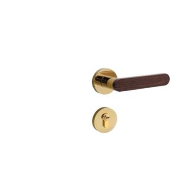 Imagem de Fechadura de porta chinesa Fechadura de porta interna de quarto Fechadura de porta de madeira para uso doméstico Fechadura magnética silenciosa (F15 036pvd 5845 Três pinos)