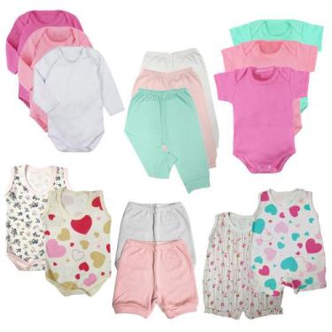 Imagem de Kit Enxoval Bebê 15 Peças Body Mijão Macacão e Shorts Verão - Koala Ba