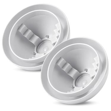 Imagem de Wonderjune Pacote com 2 tampas de ventilação de tubo de combustão de PVC para tubo de 10 cm 12,7 cm 15,2 cm tampa de ventilação de teto de combustão hemisférica mantém pequenos animais fora da capa de