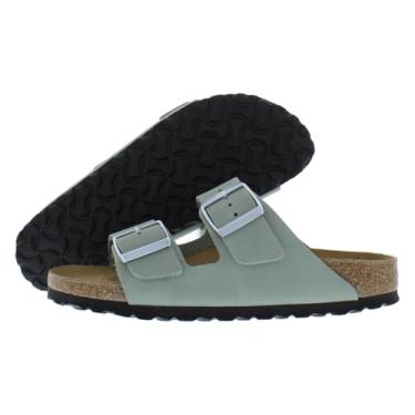 Imagem de Birkenstock Sandália unissex adulta Arizona macia com palmilha, Sálvia pura/verde floresta, 6 Women/4 Men