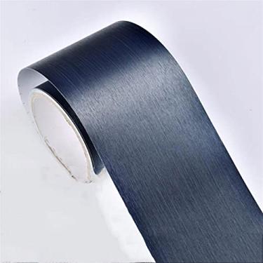 Imagem de GQQGSHOP Faixa autoadesiva de borda de parede de 5 metros, borda de papel de parede à prova d'água, painéis de parede borda de teto moldura de porta linha de cintura decoração de interiores (azul, 20